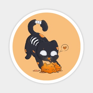 Zombie Cat Eating Brain Magnet